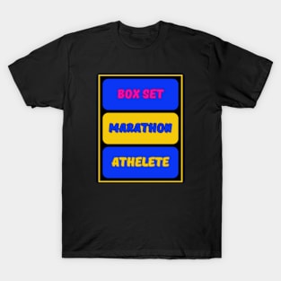 Tv Movie Box Set Marathon Athelete InBlack T-Shirt